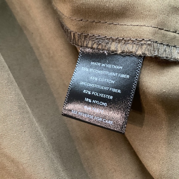 Simply Vera VeraWang Army Military Coat Jacket Feminine Ruffled Tied Waist - Picture 6 of 12